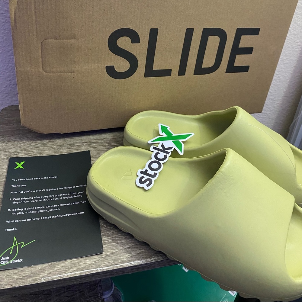 Gently worn resin yeezy slides